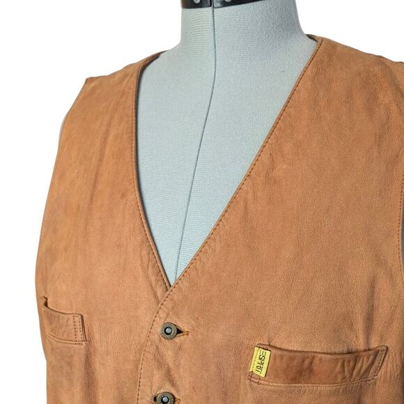 Esprit unisex light brown suede vest, size large, Western, Boho, Farmcore - Picture 2 of 12